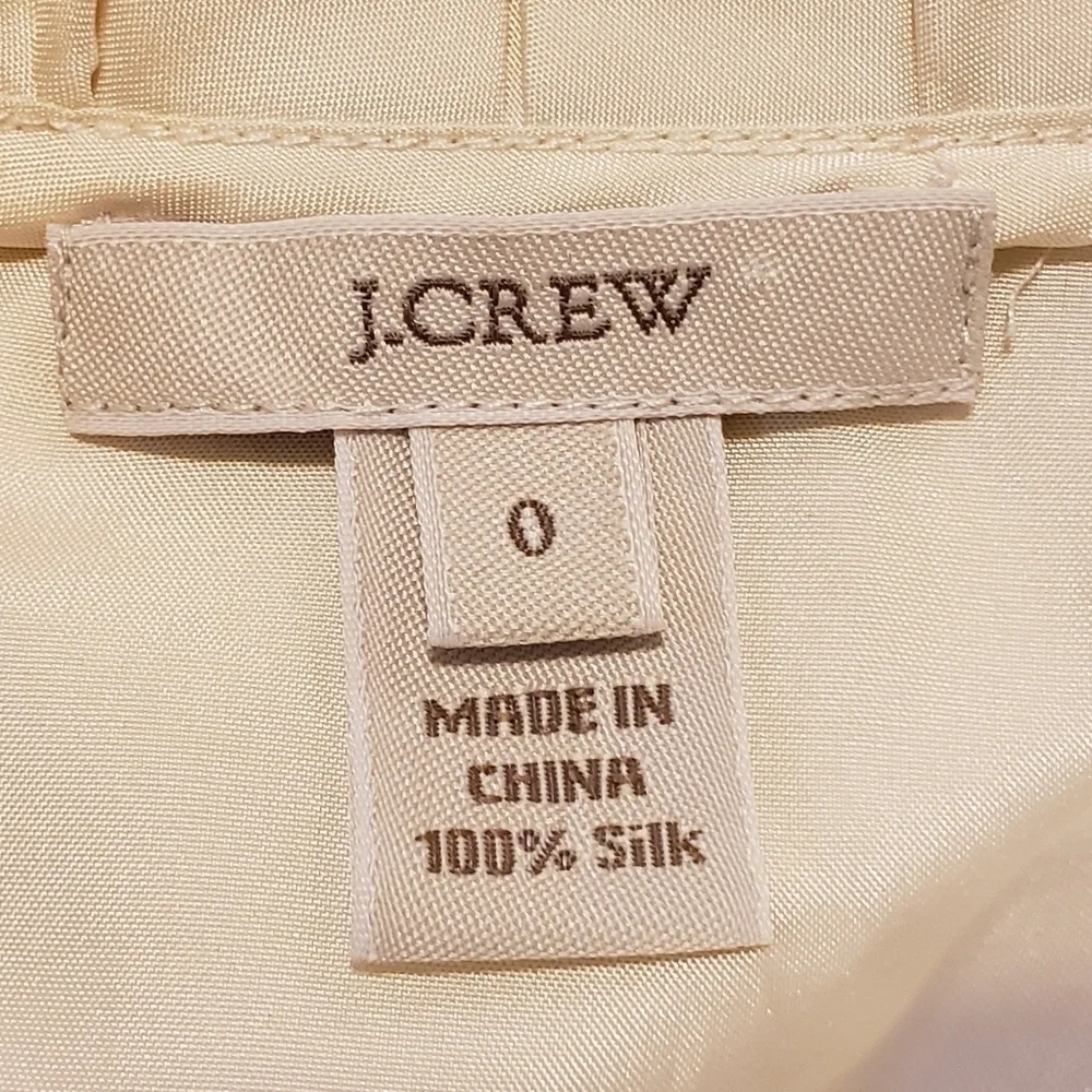 J. Crew size 0 silk